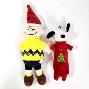 Peanuts Charlie Brown & Snoopy 10-19" dog plush squeaker toy 2014 Fetch for Pets
